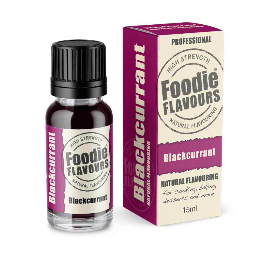 natural blackcurrant flavouring bottle & box