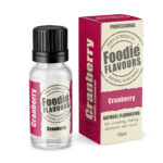 cranberry natural flavouring bottle and box