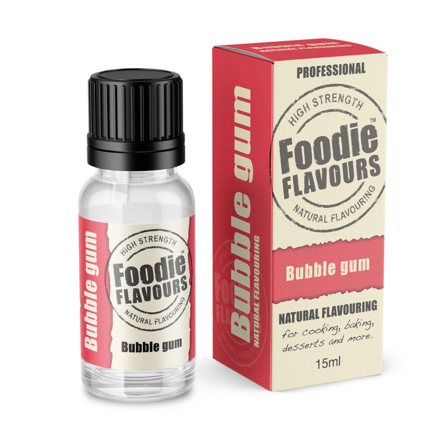 Bubble Gum natural flavouring bottle and box