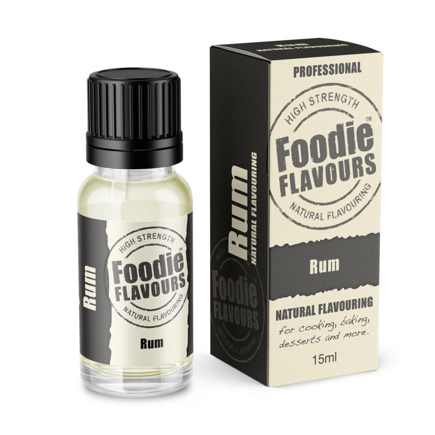 Rum Natural Flavouring bottle and box