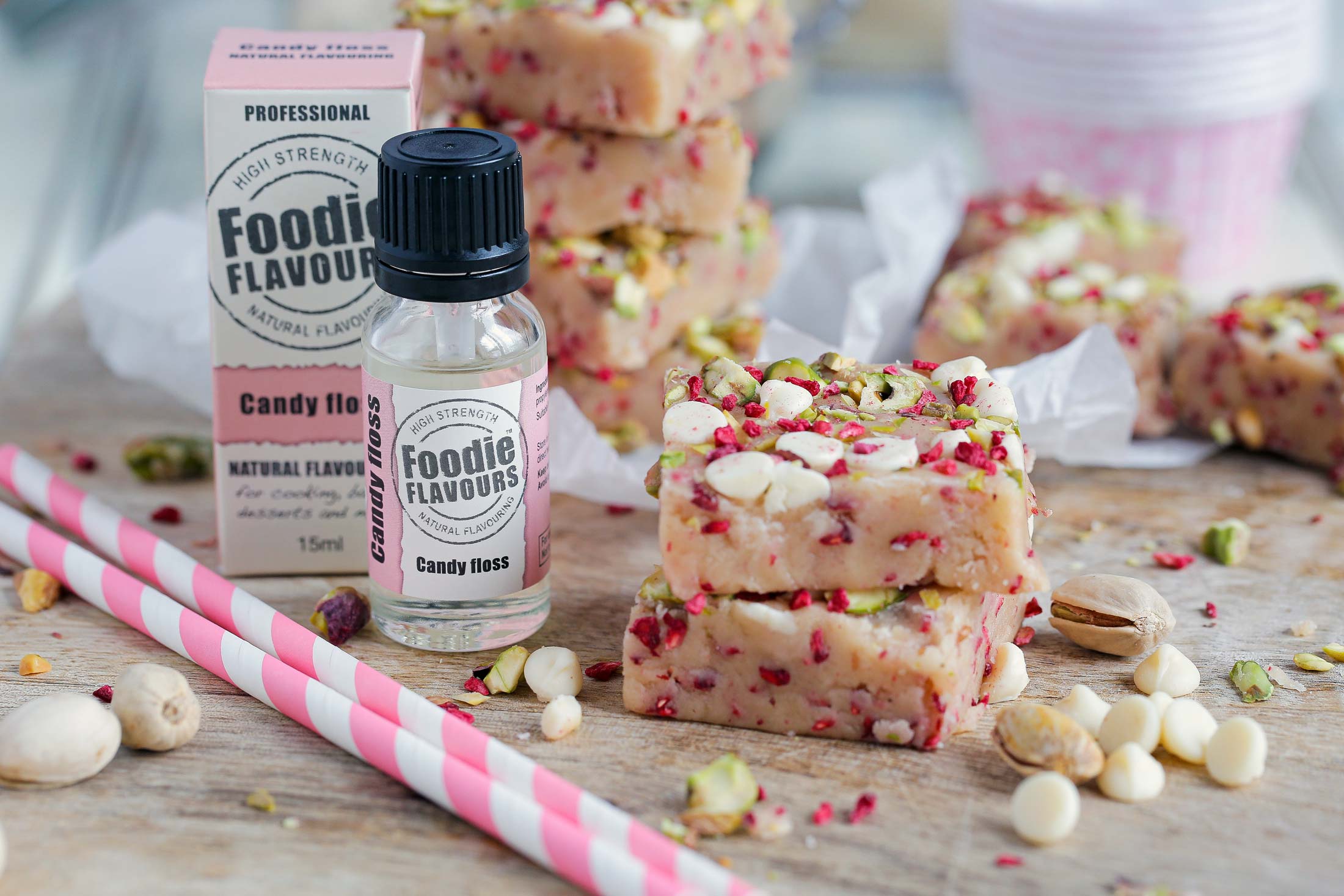 White Chocolate and Candy Floss Fudge