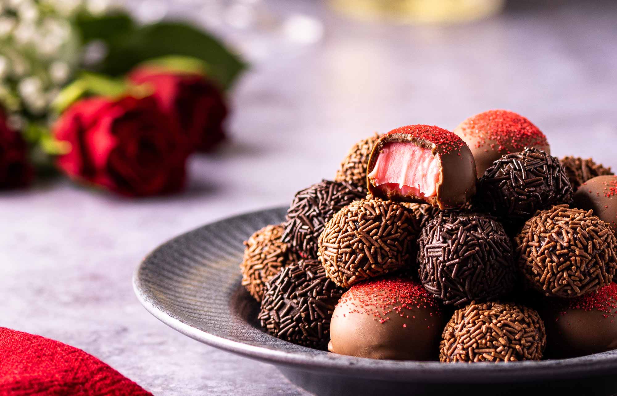 Rose & Sparkling Wine Chocolate Truffles Recipe