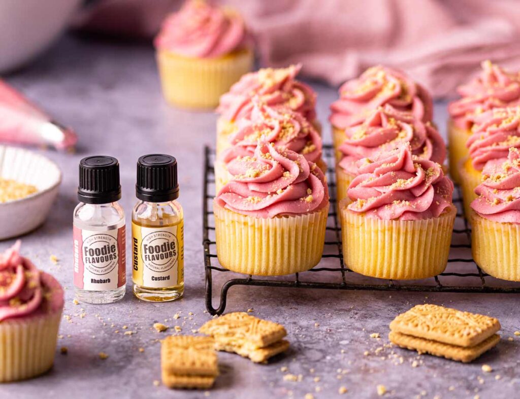 Rhubarb & Custard Cupcakes