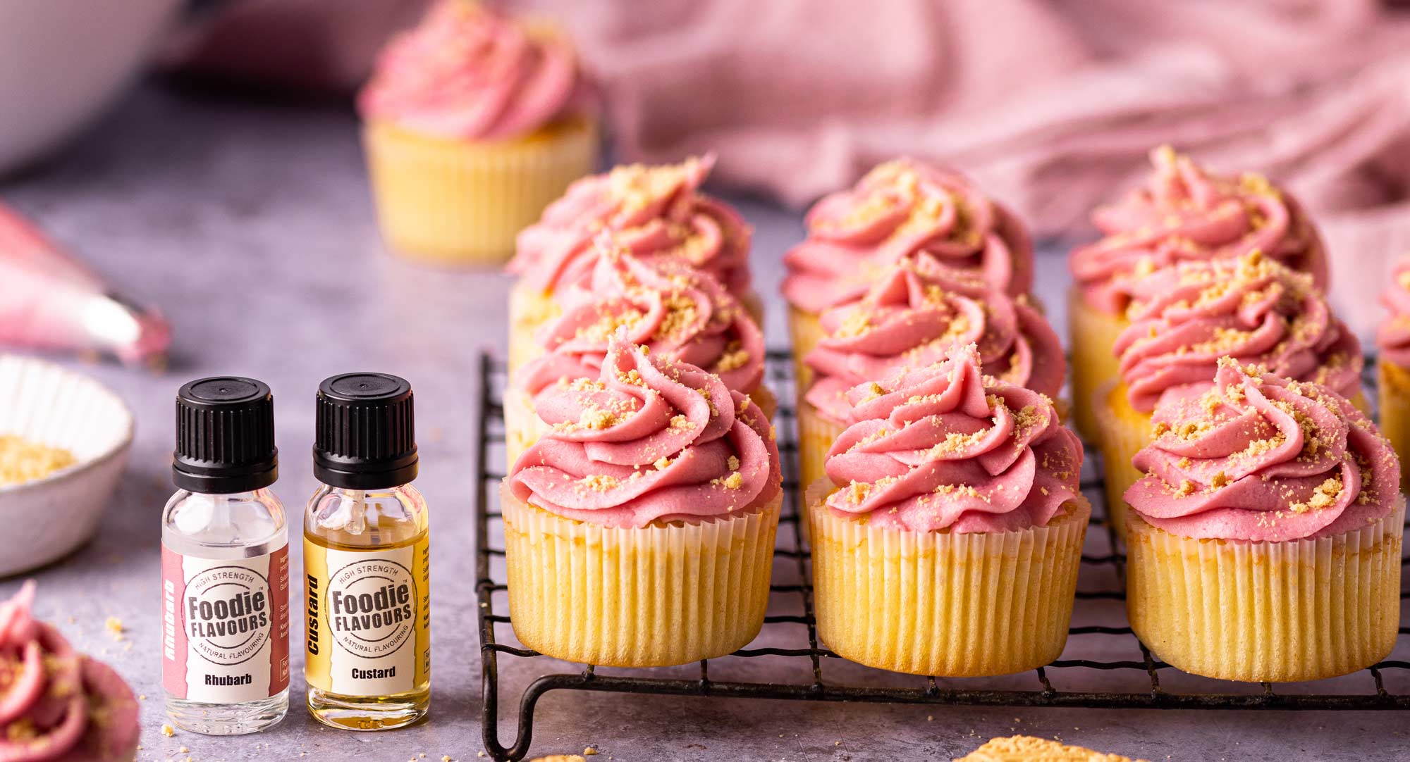 Rhubarb & Custard Cupcake Recipe