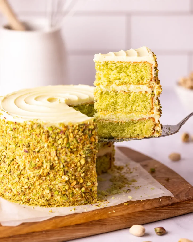 Pistachio and White Chocolate Cake