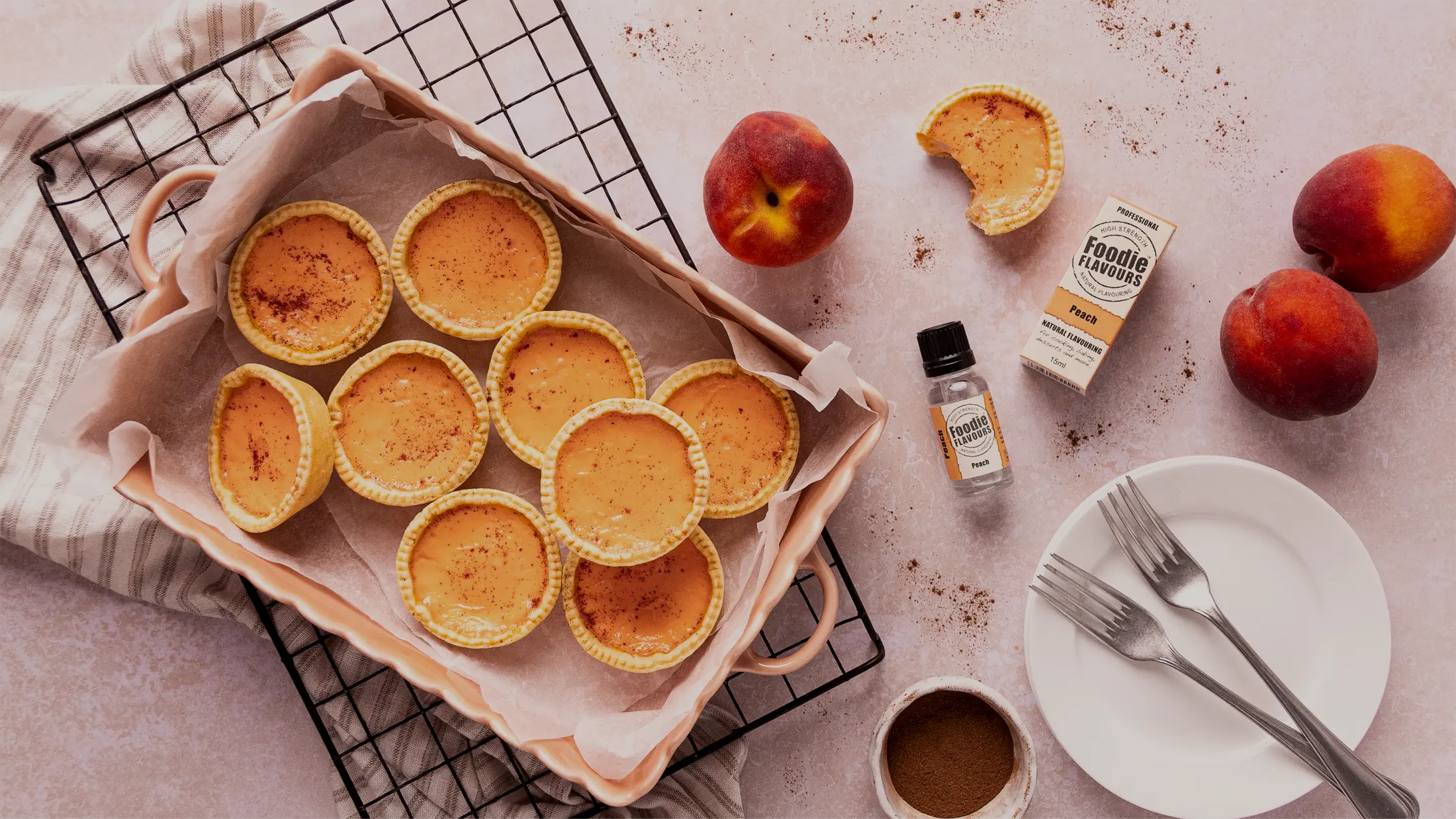 Peach Custard Tarts