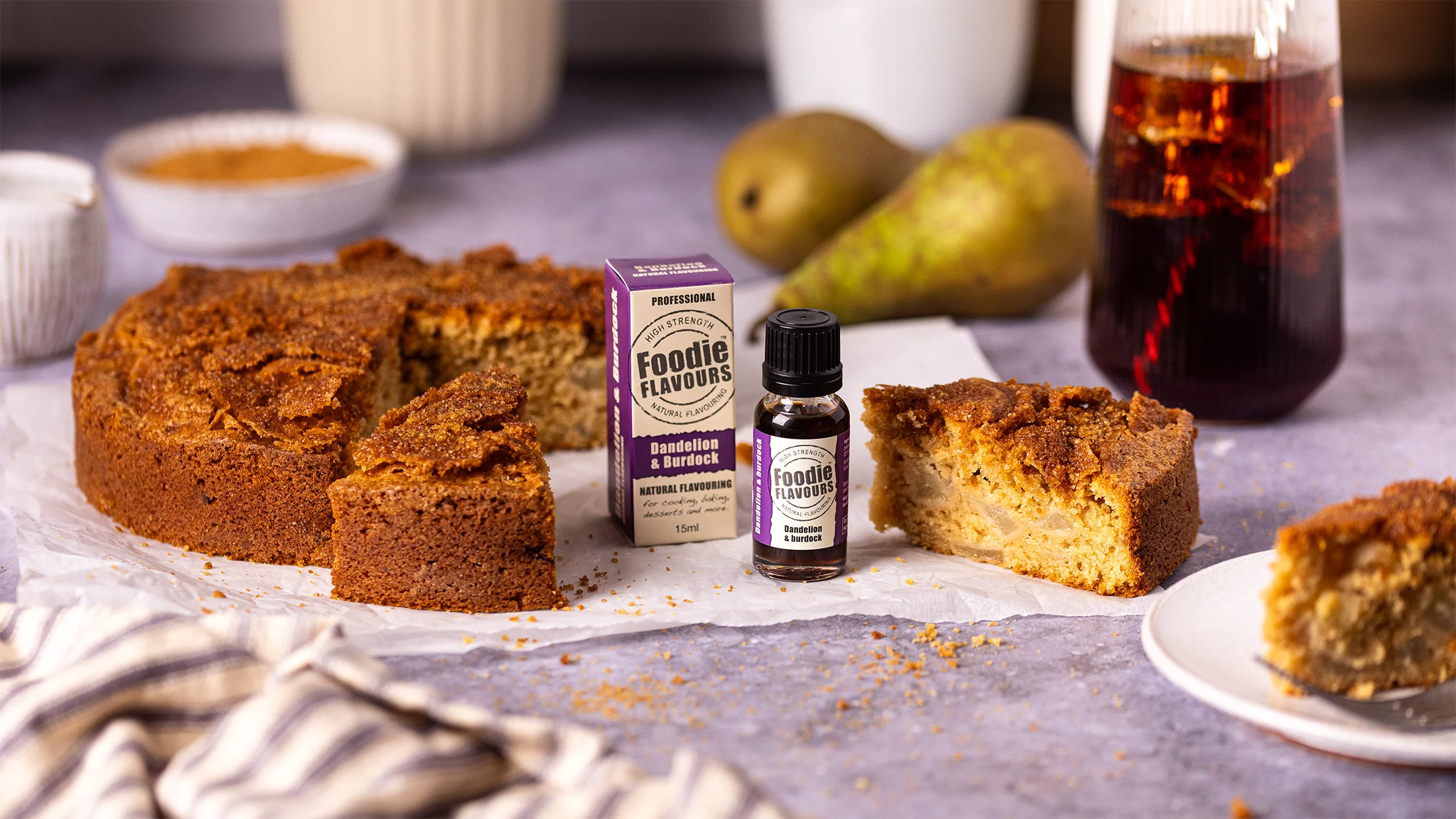 Dandelion & Burdock Pear Cake